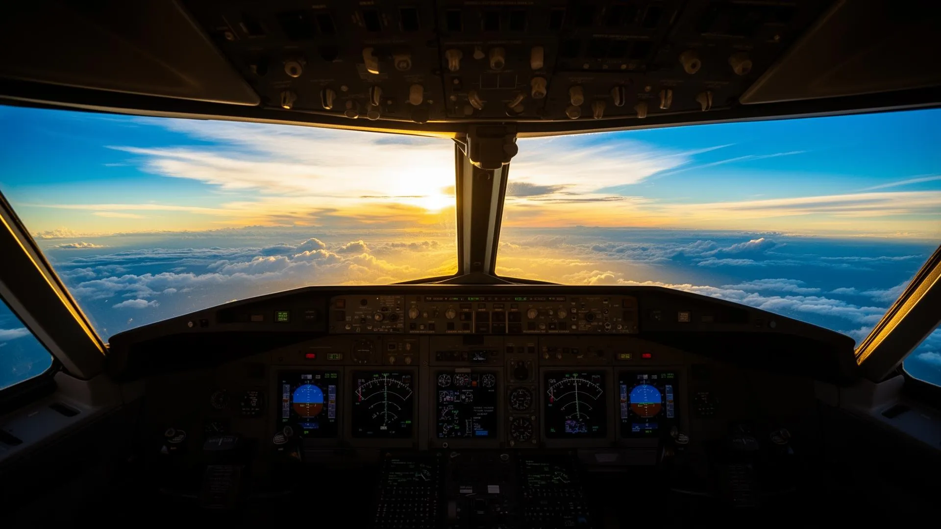 Vista desde cabina de avión